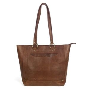 BORN Brown Leather Tote Bag